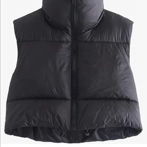 Cropped Puffer Vest
